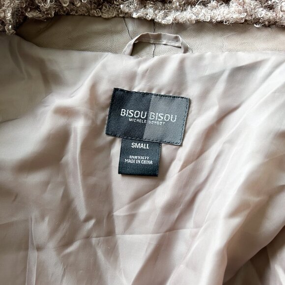 Bisou Bisou by Michele Bohbot Mauve Faux Fur Teddy Moto Jacket | Funnel Neck - Picture 5 of 9